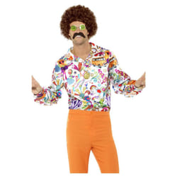 Smiffys Mens 60s Groovy Shirt - XL, Multicoloured