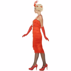 Smiffys Womens/Ladies Flapper Costume Set - S, Red