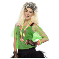 Smiffys Womens/Ladies Fishnet Costume Top - S-M, Neon Green