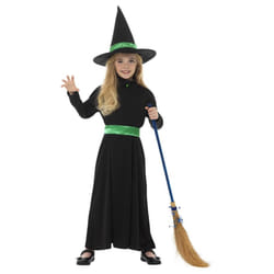 Smiffys Girls Wicked Witch Costume Set - 4-6 Years, Black
