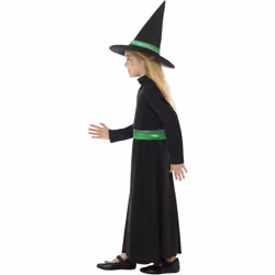 Smiffys Girls Wicked Witch Costume Set - 4-6 Years, Black