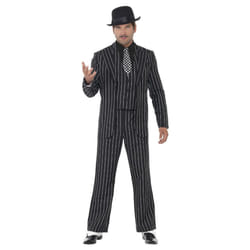 Smiffys Mens Gangster Vintage Costume Set - XL, Black