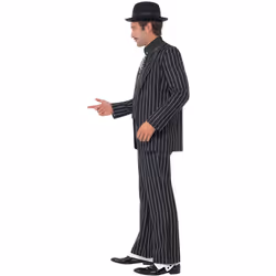 Smiffys Mens Gangster Vintage Costume Set - XL, Black