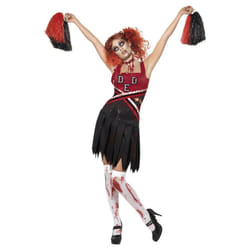Smiffys Womens/Ladies High School Horror Cheerleader Costume - 14 UK - 12 UK, Red/Black