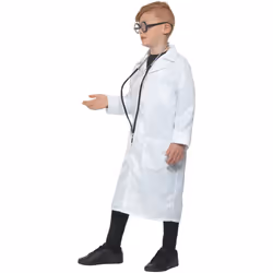 Smiffys Childrens/Kids Science Lab Costume Jacket - 4-6 Years, White