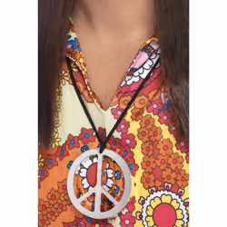 Smiffys Unisex Adult Peace Symbol Necklace