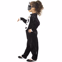 Smiffys Girls Cat Costume Set - 4-6 Years, Black/White