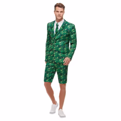 Smiffys Mens Palm Print Costume Suit Set