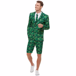 Smiffys Mens Palm Print Costume Suit Set