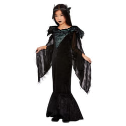 Smiffys Girls Deluxe Raven Princess Costume Set