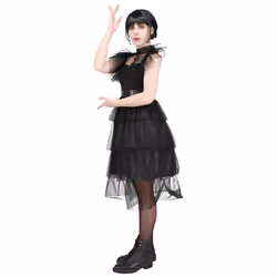 Smiffys Womens/Ladies Gothic Prom Costume Dress - L, Black