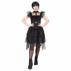 Smiffys Womens/Ladies Gothic Prom Costume Dress - XS, Black
