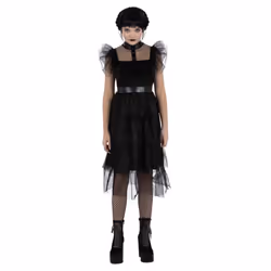 Smiffys Girls Gothic Prom Costume Dress - 13-14 Years, Black