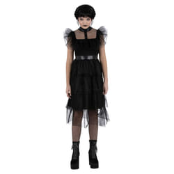 Smiffys Girls Gothic Prom Costume Dress - 13-14 Years, Black