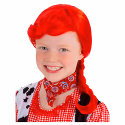 Smiffys Girls Cowgirl Plait Wig