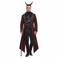 Smiffys Mens Deluxe Devil Costume Set - L, Red/Black