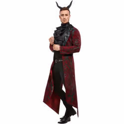 Smiffys Mens Deluxe Devil Costume Set - L, Red/Black