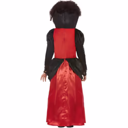 Smiffys Girls Vampire Costume Dress - 1-2 Years, Red/Black