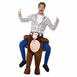 Smiffys Unisex Adult Monkey Piggy Back Costume