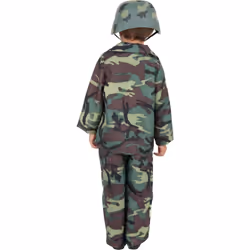 Smiffys Boys Army Costume - 4-6 Years, Camouflage Green