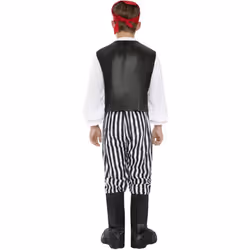 Smiffys Childrens/Kids Pirate Costume Set - 7-9 Years, White/Black