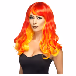 Smiffys Womens/Ladies Devil Flame Ombre Wig