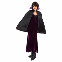 Smiffys Dark Queen Polyester Collared Cape