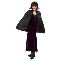 Smiffys Dark Queen Polyester Collared Cape