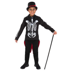 Smiffys Boys Senor Skeleton Day Of The Dead Costume Set - 7-9 Years, Black