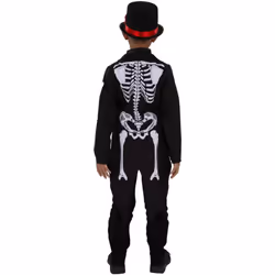 Smiffys Boys Senor Skeleton Day Of The Dead Costume Set - 7-9 Years, Black