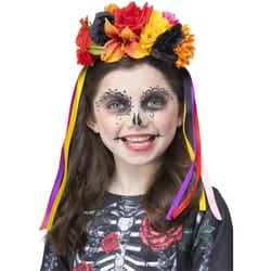 Smiffys Girls Roses Day Of The Dead Headband
