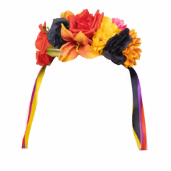 Smiffys Girls Roses Day Of The Dead Headband
