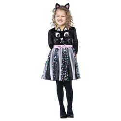 Smiffys Girls Cat Costume Set - 4-6 Years, Black/Pink