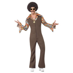 Smiffys Mens Groovy Boogie Costume Set - L, Brown
