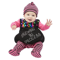Smiffys Baby Brewing In Process Witch Costume - 6-9 Months, Black/Pink