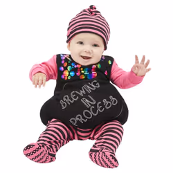 Smiffys Baby Brewing In Process Witch Costume - 9-12 Months, Black/Pink
