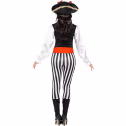 Smiffys Womens/Ladies Pirate Costume Set - S, Black/White