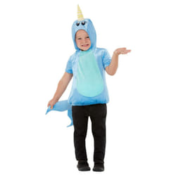 Smiffys Toddler Narwhal Costume Top - 1-2 Years, Blue