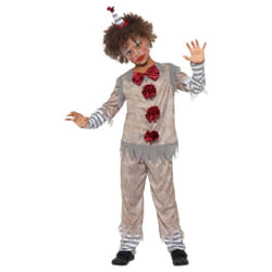 Smiffys Boys Clown Vintage Costume Set - 4-6 Years, Grey/Red