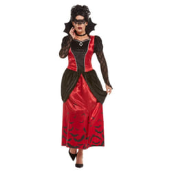 Smiffys Womens/Ladies Gothic Vampiress Costume Set - S, Black/Red
