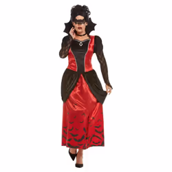 Smiffys Womens/Ladies Gothic Vampiress Costume Set - XS, Black/Red