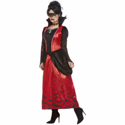 Smiffys Womens/Ladies Gothic Vampiress Costume Set - XS, Black/Red