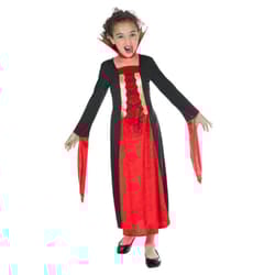 Smiffys Girls Gothic Vampiress Costume Set - 4-6 Years, Red/Black