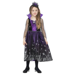 Smiffys Girls Spiderella Costume Set - 7-9 Years, Black/Purple