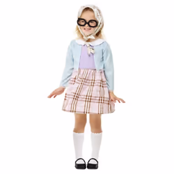 Smiffys Toddler Little Old Lady Costume Set - 3-4 Years, Blue