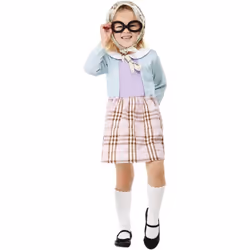 Smiffys Toddler Little Old Lady Costume Set - 3-4 Years, Blue