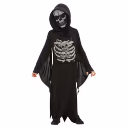 Smiffys Childrens/Kids Skeleton Costume - 7-9 Years, Black