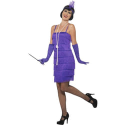 Smiffys Womens/Ladies Flapper Costume Set - L, Purple