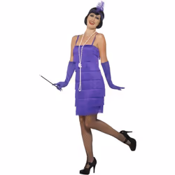 Smiffys Womens/Ladies Flapper Costume Set - M, Purple