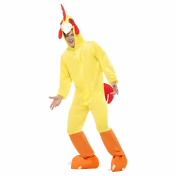 Smiffys Unisex Adult Chicken Costume - L R, Yellow/Red